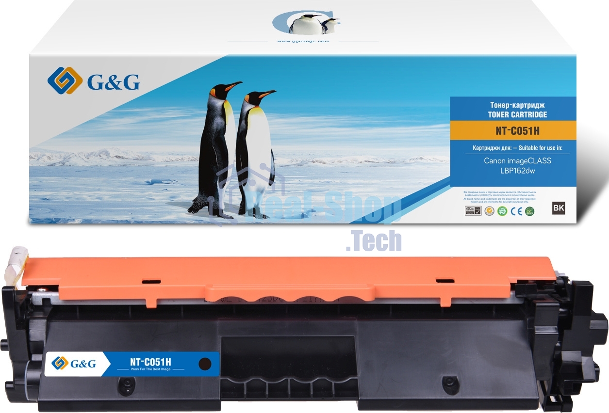 Картридж лазерный G&G GG-C051H черный (1700 стр.) для Canon LBP 162dw/MF 264dw/267dw/269dw