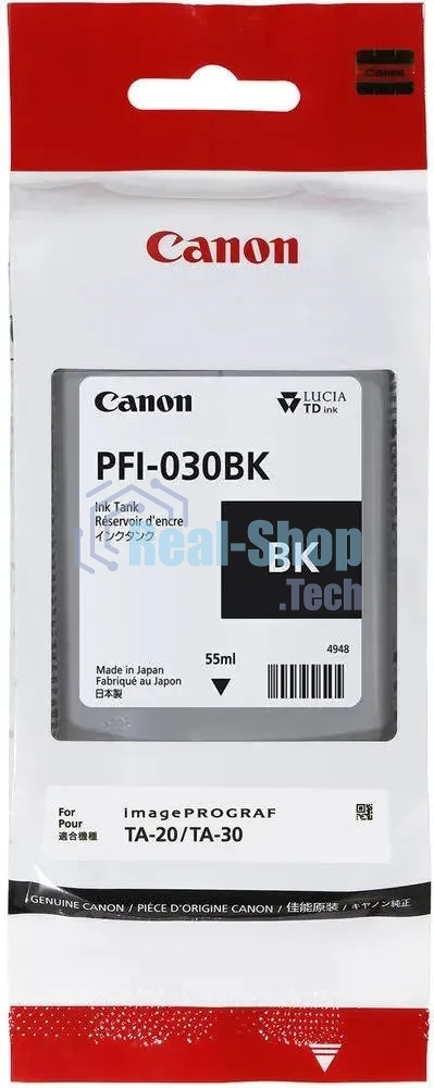Картридж струйный Canon Pigment Ink PFI-030 Matte черный (TM240/TM340) 55ml