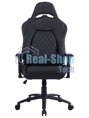 Кресло Cactus CS-CHR-130-M черный, экокожа, подголовник