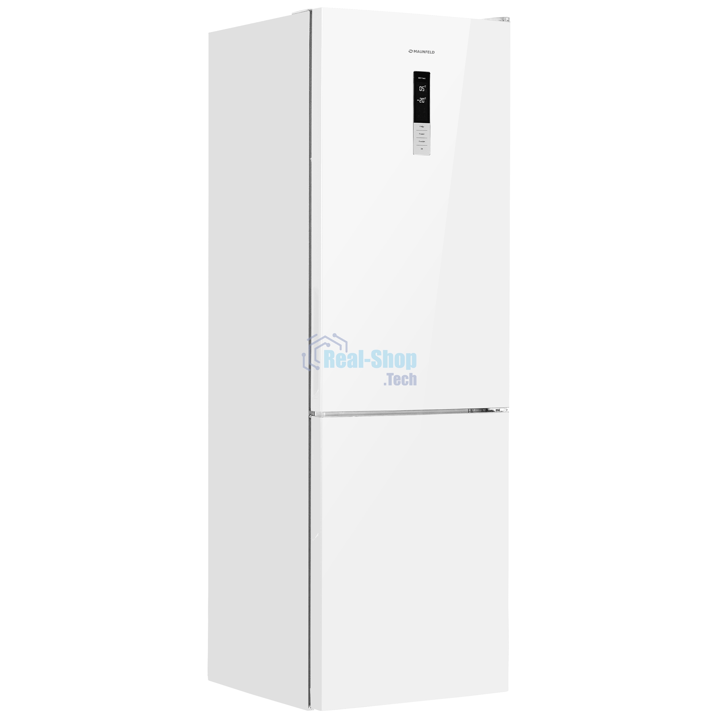 Холодильник Maunfeld MFF185NFW10 белый двухкамерный инвертор 240/100л морозилка снизу, No Frost