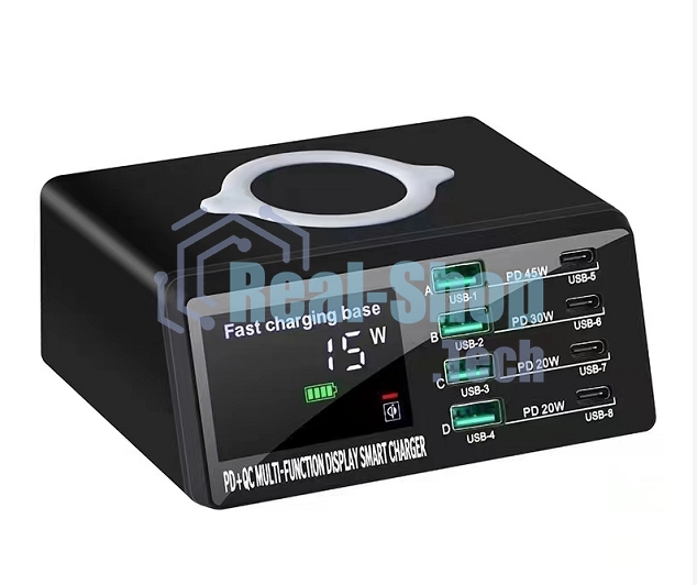 Сетевое зарядное устройство ICharge 8 Max для 9-ти телефонов/ноутбуков с индикацией потребления