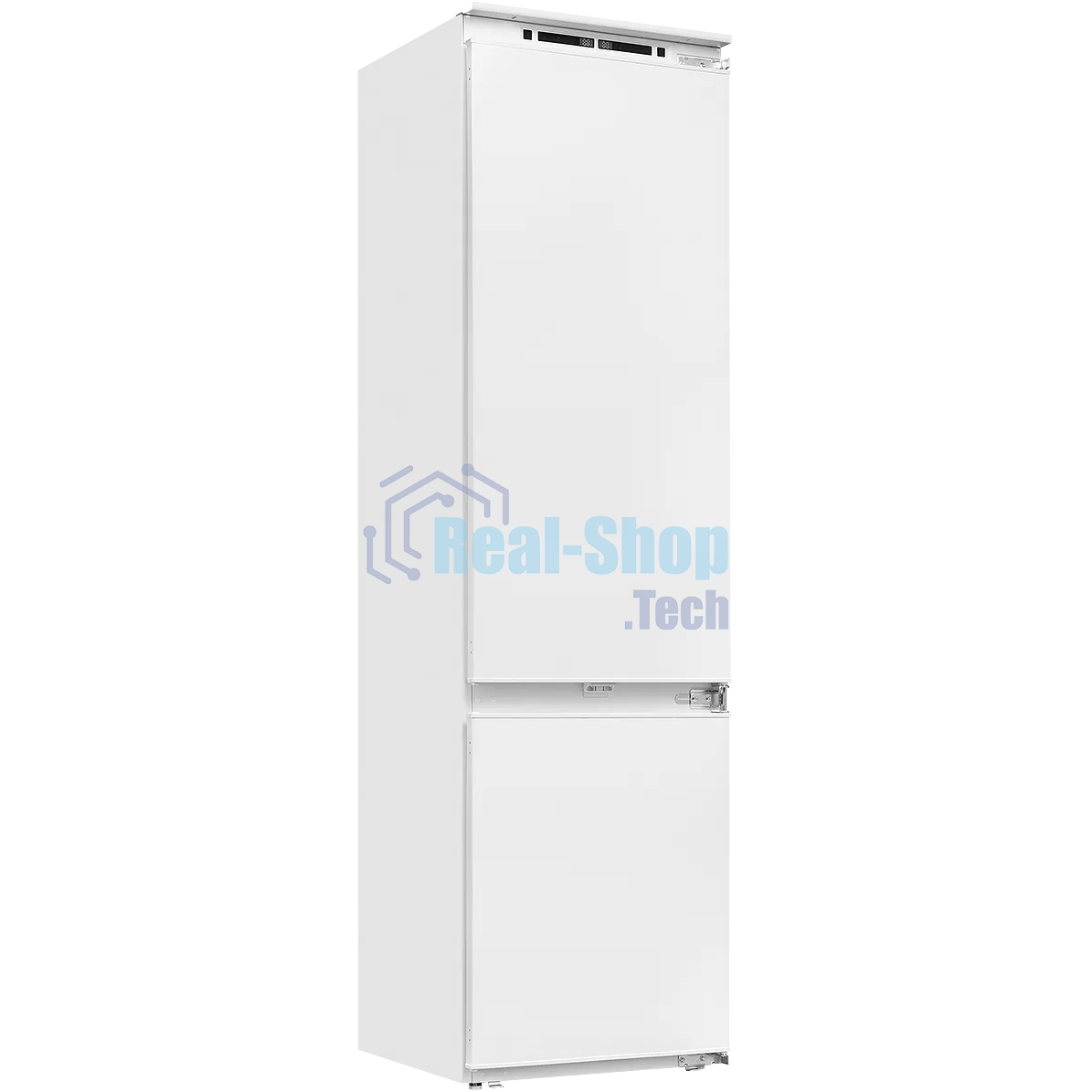 Встраиваемый холодильник Kuppersberg RBN 1960, High-Tech, объем 267 л, скользящий фасад, электронное управление, No Frost, антибактериальный пластик, звуковой сигнал при открытой дверце, перенавешиваемые двери, LED освещение, уровень шума 41 дБ, энергоэфф