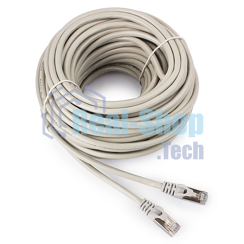 Патч-корд FTP Cablexpert cat.6, 20м, литой, многожильный, серый