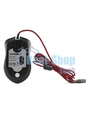 Мышь проводная Crown Gaming CMXG-804 черный, 2000 dpi, USB, кнопки - 9