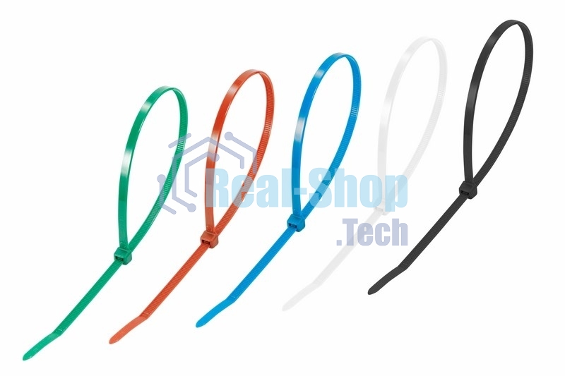 Хомут-стяжкa нeйлонoвая Rexant 400x4,8 мм, цветная, упаковка 25 шт.