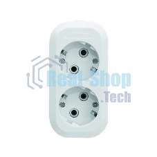 Колодка удлинителя 2-м АВС-пл. с заземл. UNIVersal E302