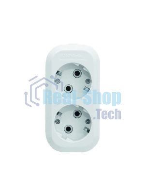 Колодка удлинителя 2-м АВС-пл. с заземл. UNIVersal E302