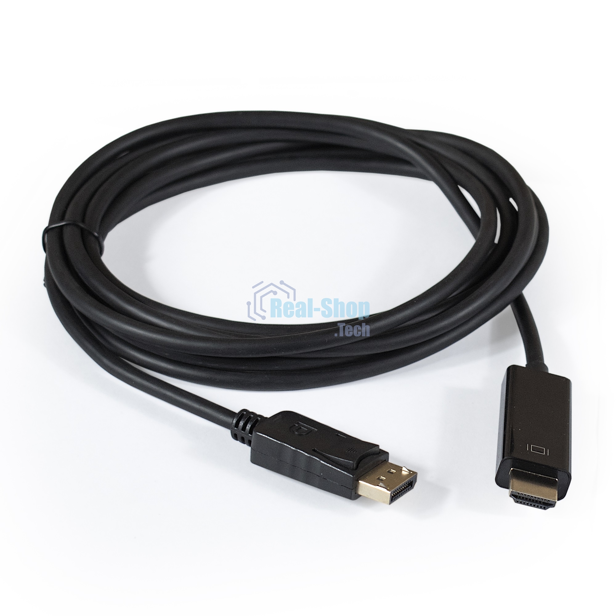 Кабель ExeGate EX284917RUS DisplayPort-HDMI ExeGate EX-CC-DP-HDMI-3.0 (20M/19M, 3м, экран)