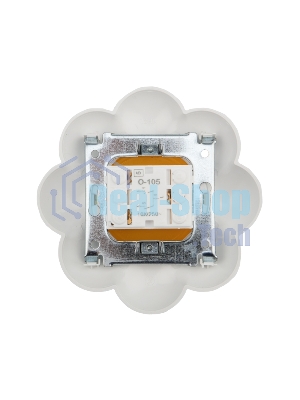 Выключатель двухклавишный Kranz HAPPY Ромашка скрытой установки, желтый/белый