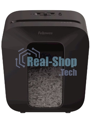 Шредер Fellowes PowerShred LX25 черный (секр.P-4)/перекрестный/6лист./11.5лтр./скрепки/скобы/пл.карты
