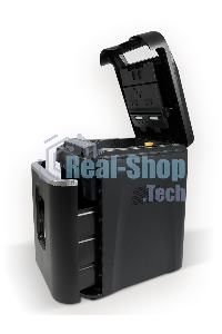 Шредер Heleos АП37-4 черный/серебристый с автоподачей (секр.P-4) фрагменты 220лист. 37лтр. скрепки скобы пл.карты