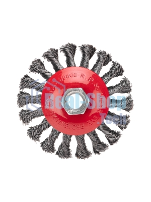 Щетка коническая для УШМ Kranz плетеные пучки стальной проволоки 100 М14