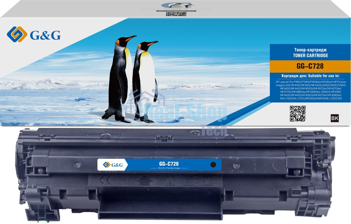 Картридж лазерный G&G GG-C728 черный (2100 стр.) для Canon i-Sensys MF4410/4420/4430/4450/4550D/4570/4580