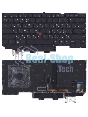 Клавиатура для ноутбука Lenovo ThinkPad X1 carbon Gen 5 2017 черная с подсветкой