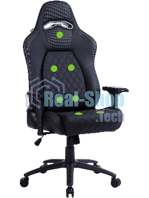 Кресло Cactus CS-CHR-130-M черный, экокожа, подголовник