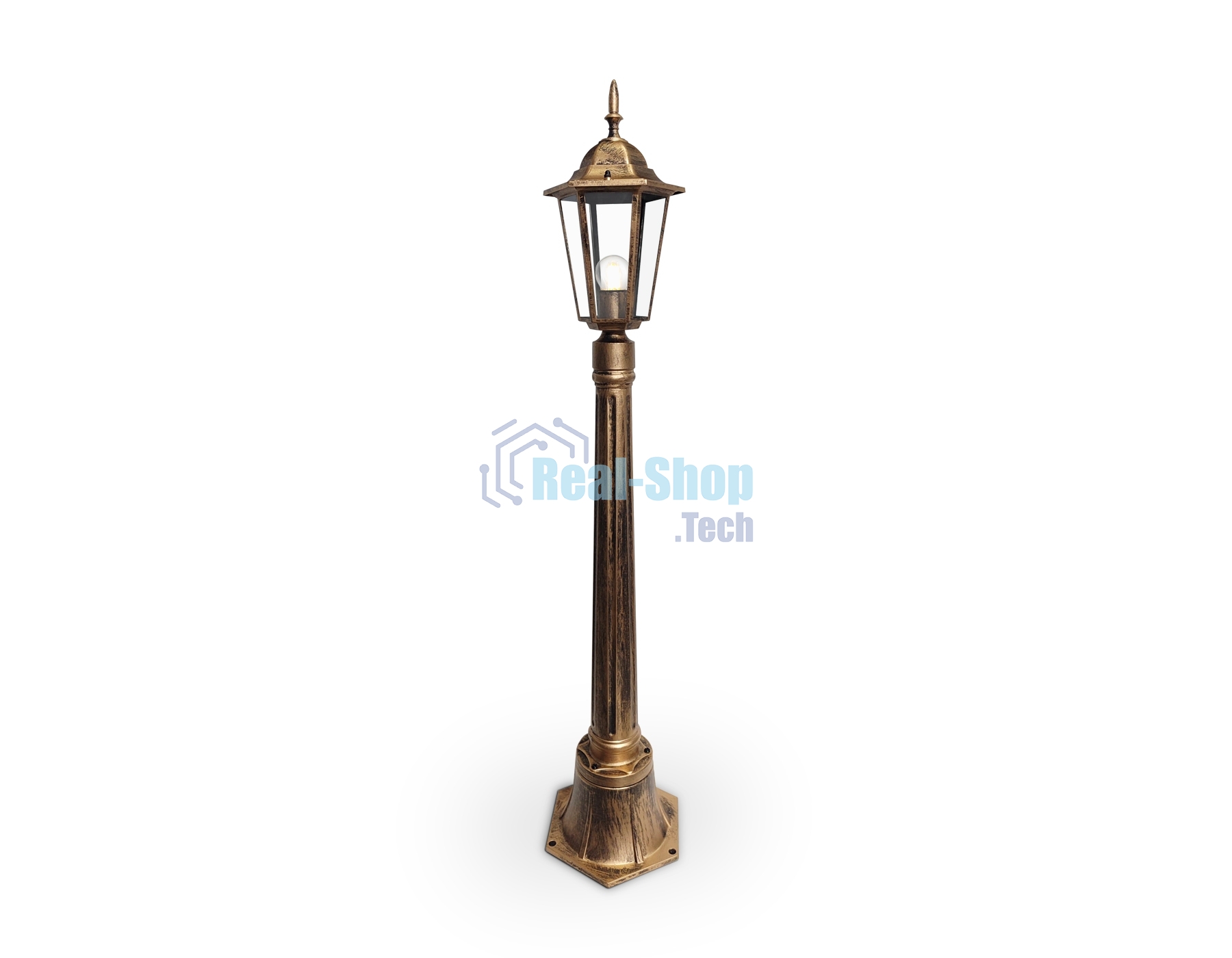 Светильник Ambrella light ST2039 GD/BK/CL золото/черный/прозрачный IP54 E27 max 40W D150*1100