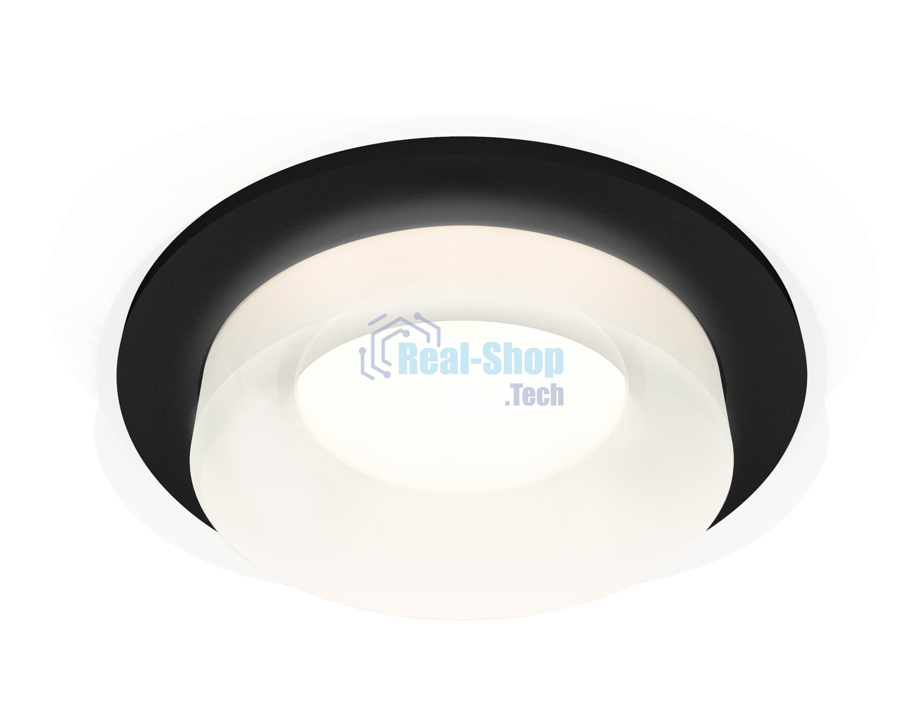Комплект встраиваемого светильника Ambrella light XC7622044 SBK/FR черный песок/белый матовый MR16 GU5.3 (C7622, N7165)