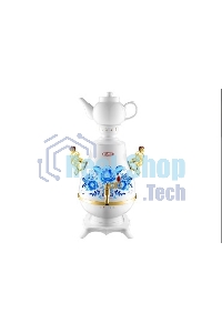 Самовар Centek СТ-0092 A (белый+рисунок+золото), 4.0л, 2300Вт, поддерж.t + LED индикатор, керам зав.