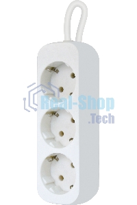 Удлинитель Defender E350 белый 5.0 м, 3 розетки 