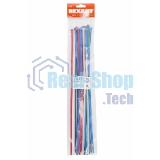 Хомут-стяжкa нeйлонoвая Rexant 400x4,8 мм, цветная, упаковка 25 шт.