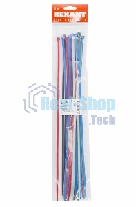 Хомут-стяжкa нeйлонoвая Rexant 400x4,8 мм, цветная, упаковка 25 шт.