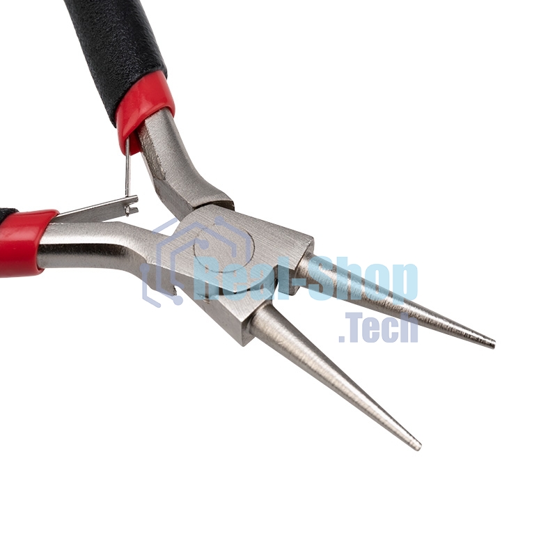 Круглогубцы Rexant Мини 120 мм никелированные, авторазжим, обливные рукоятки