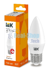 Лампа светодиодная ИЭК LLE-C35-7-230-30-E27 ECO C35 свеча 7Вт 230В 3000К E27