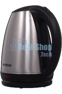 Чайник электрический Hyundai HYK-S1030 1.7л. 2200Вт серебристый матовый/черный (корпус: металл)