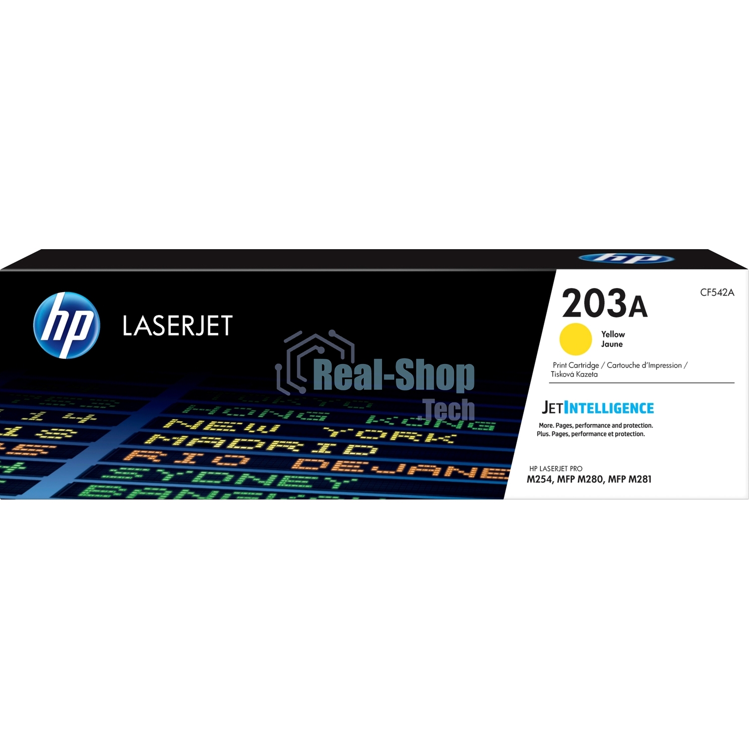 Картридж лазерный HP 203A CF542A (HP 203A) желтый для HP LaserJet M254/M280/M281 1300 страниц