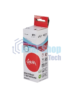 Контейнер с чернилами Sakura C13T67314A (673 BK) для Epson, черный, 3000 к., 70 мл.