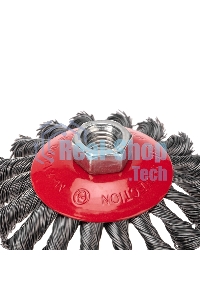 Щетка коническая для УШМ Kranz плетеные пучки стальной проволоки 100 М14