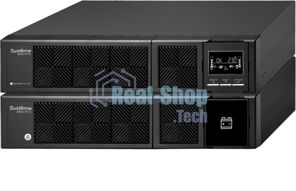 Источник бесперебойного питания Systeme Electriс Smart-Save Online SRV, 2000VA/1800W, On-Line, Extended-run, Rack 4U (Tower convertible), LCD, Out: 6xC13, SNMP Intelligent Slot, USB, RS-232