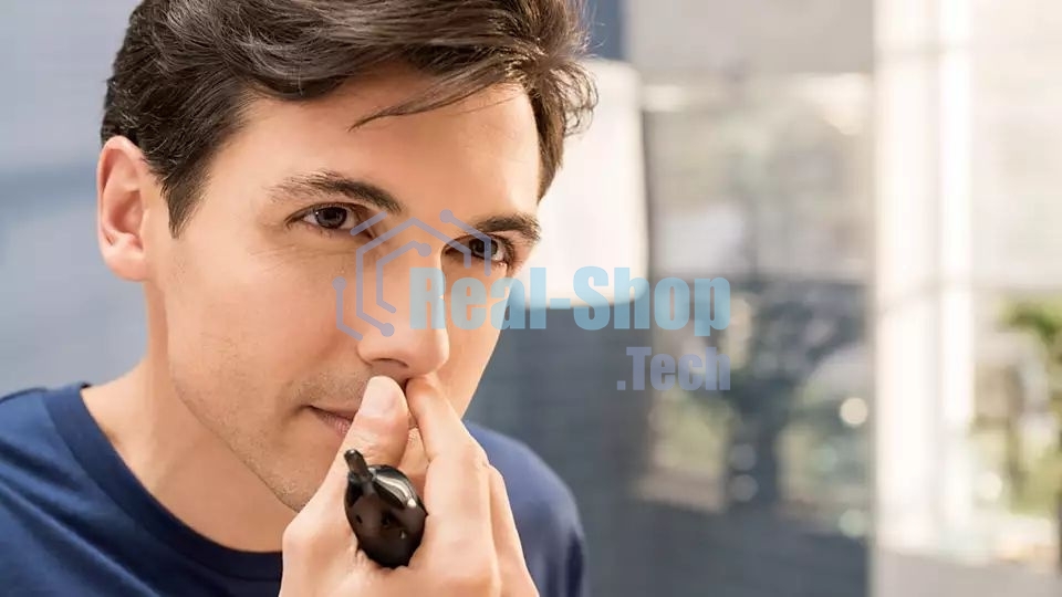 Триммер для носа и ушей Philips, черный, пластик, батарейка АА в комплекте