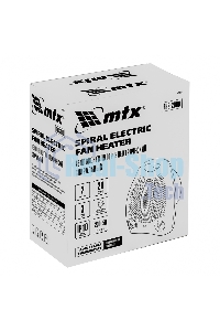 Тепловентилятор MTX FHS-2000, белый, 1000/2000 Вт, 25 м2, термостат