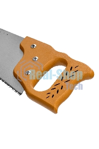 Ножовка по дереву Sparta 500 мм, 7-8 ТРI, каленый зуб, линейка, деревянная рукоятка