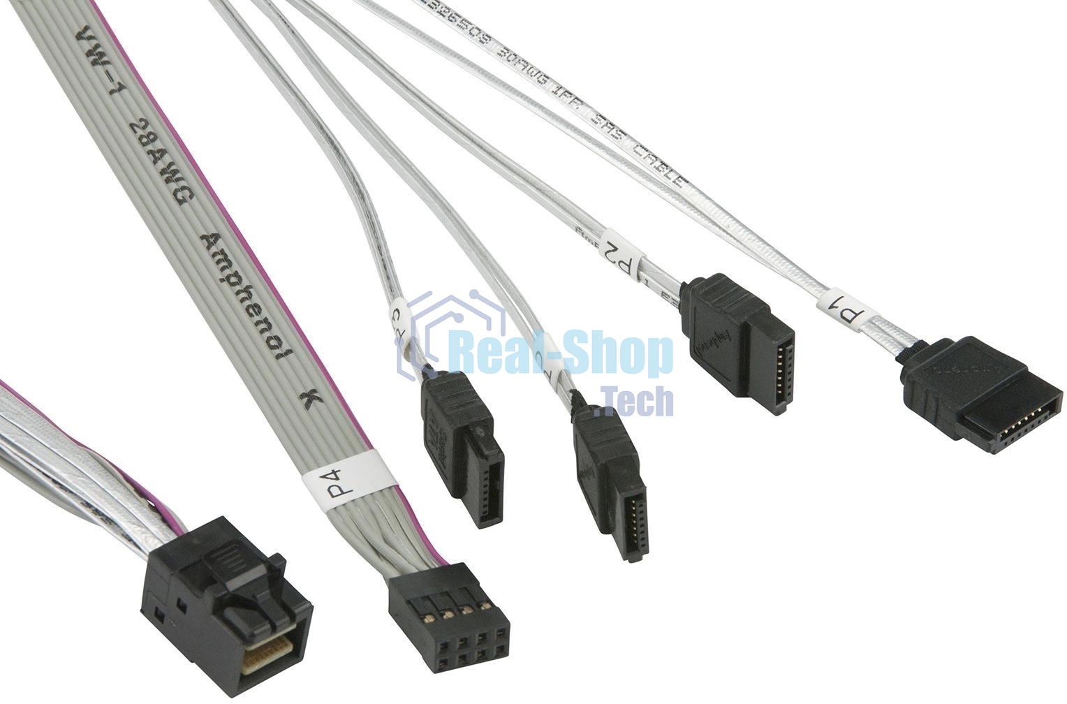 Кабель SuperMicro CBL-SAST-0631 cross-over HDmSAS to 4xSATA 55cm