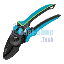 Секатор с наковальней Palisad LUXE 220 мм, регулировка захвата, трехкомпонентные рукоятки