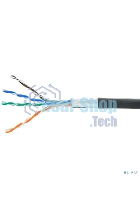 Кабель Cablexpert FPC-5051E-4-CU-OUT/100, FTP outdoor 4x2x0.51, медный, кат.5e, однож., 100м, box, черный