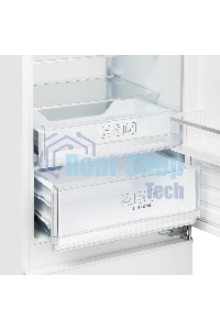 Встраиваемый холодильник Kuppersberg RBN 1960, High-Tech, объем 267 л, скользящий фасад, электронное управление, No Frost, антибактериальный пластик, звуковой сигнал при открытой дверце, перенавешиваемые двери, LED освещение, уровень шума 41 дБ, энергоэфф