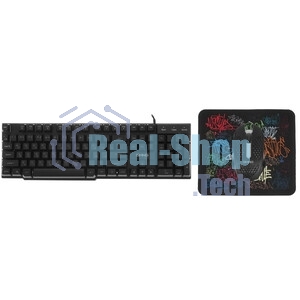Комплект клавиатура+мышь Oklick 400GMK проводной, USB, 1200 DPI, чёрный