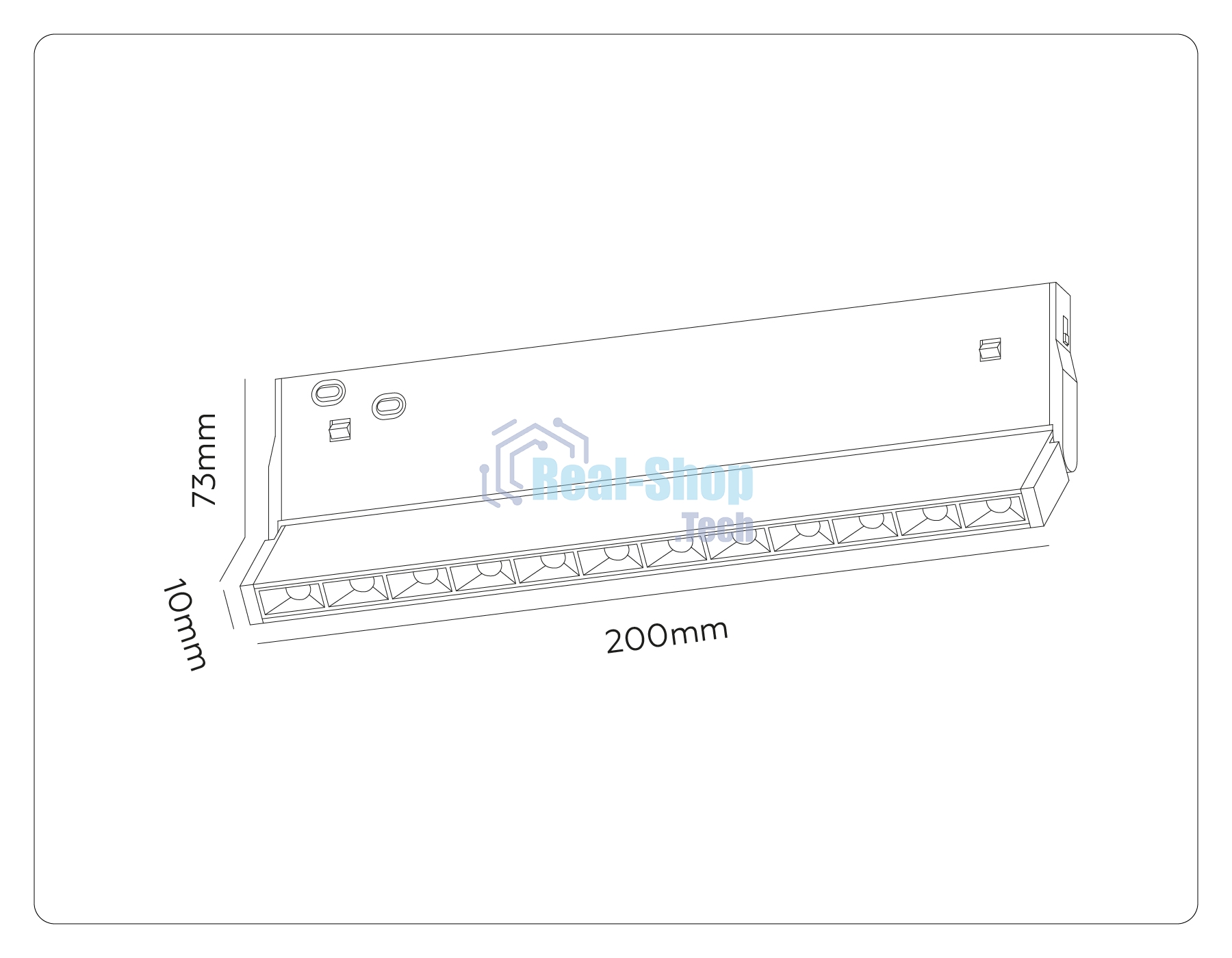 Трековый светильник GL2360 BK черный IP20 10W 3CCT 3000-6400K 48V 200*10*73