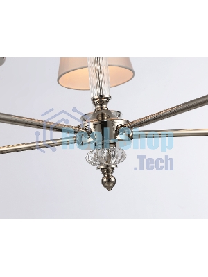 Люстра Ambrella light LH71001/5 BN/WH никель/белый E14*5 max 40W D670*1130