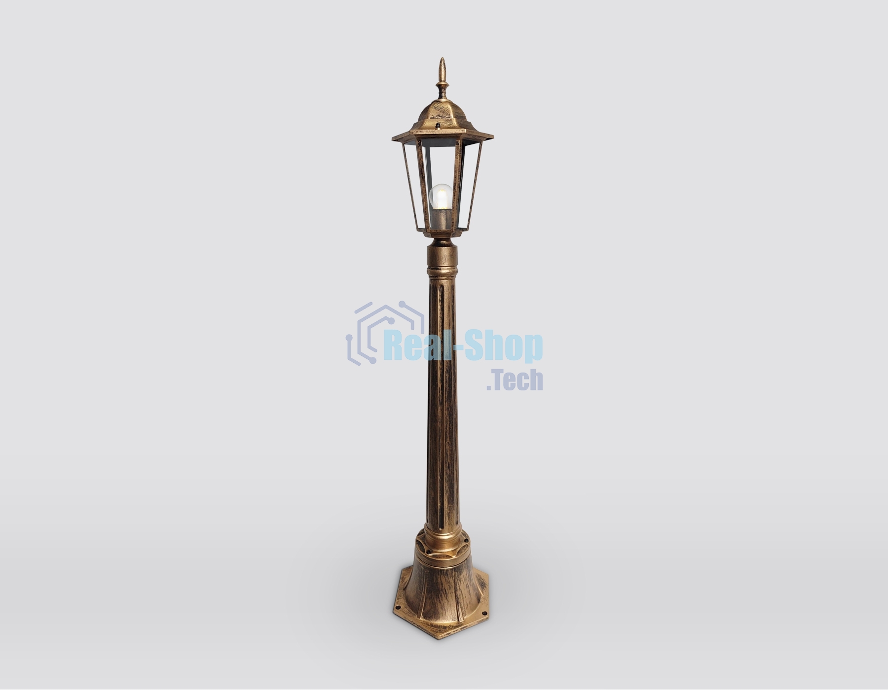 Светильник Ambrella light ST2039 GD/BK/CL золото/черный/прозрачный IP54 E27 max 40W D150*1100