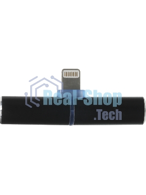 Переходник аудио Red Line lightning/Jack 3.5 (m) черный