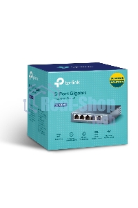 Коммутатор TP-Link SOHO TL-SG105 5-port Desktop Gigabit Switch, 5 10/100/1000M RJ45 ports, metal case