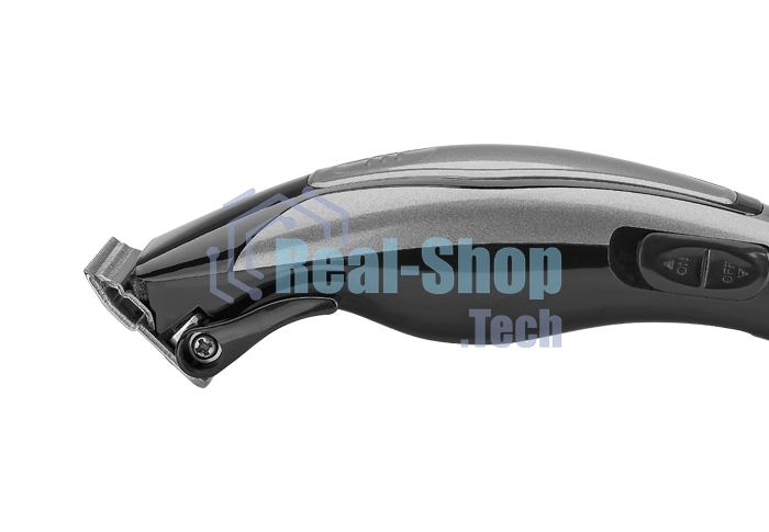 Машинка для стрижки волос Centek CT-2102 (черный/серый) 12 Вт, высококач.сталь, эргоном. дизайн, 4 насадки