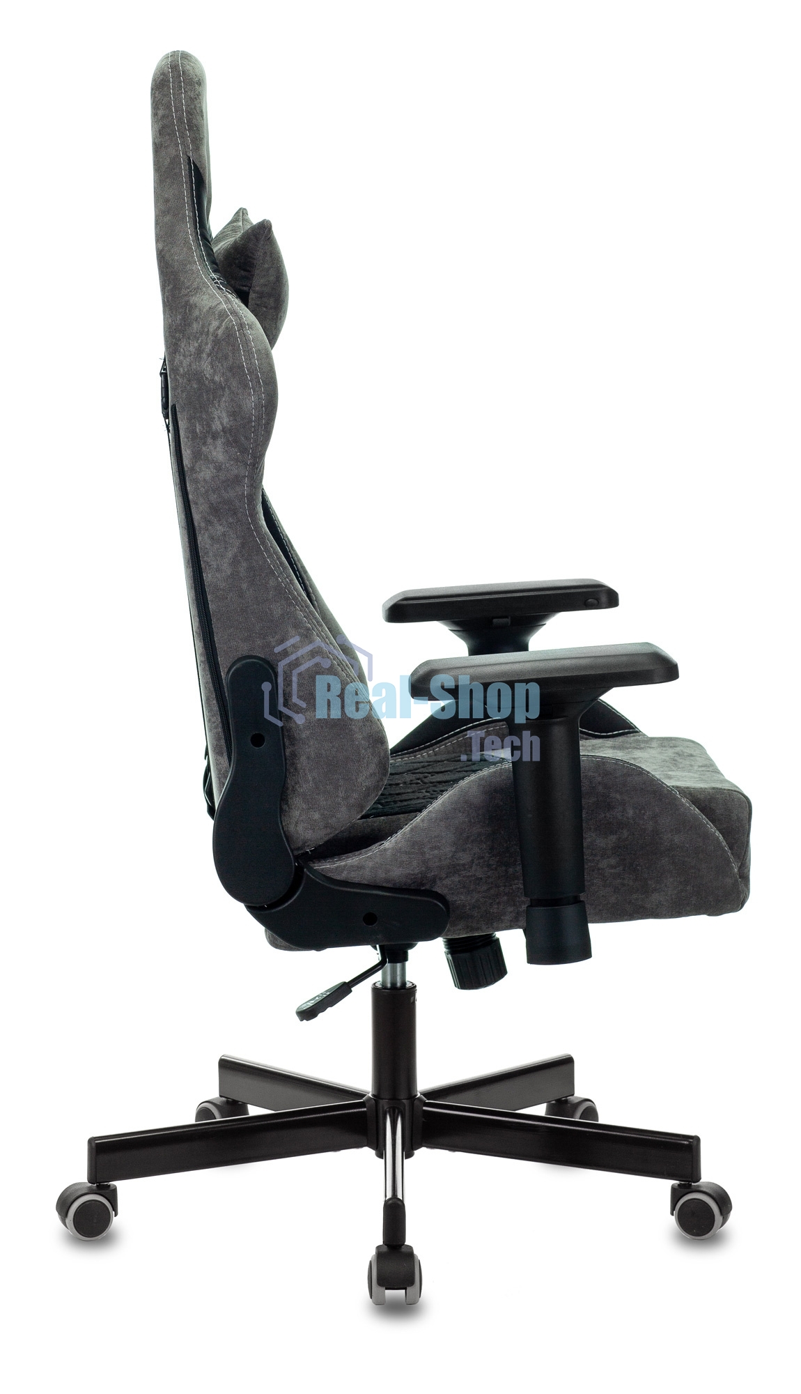 Кресло игровое Бюрократ VIKING 7 KNIGHT B FABRIC черный текстиль/эко.кожа крестовина металл/пластик