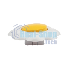 Выключатель одноклавишный Kranz HAPPY Ромашка скрытой установки, желтый/белый