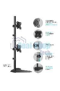 Кронштейн ONKRON D208FS для двух мониторов 13