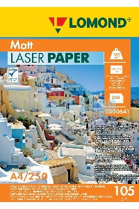 Фотобумага Lomond двусторонняя матовая, для лазерной печати, 105 г/м2, A4/250л.
